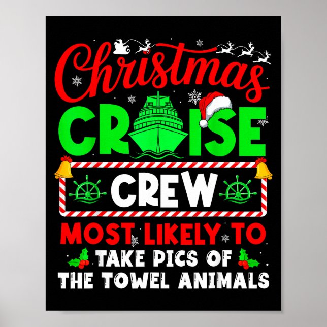 Póster Christmas Cruise Crew Most Likely To Take Cs Towel (Frente)
