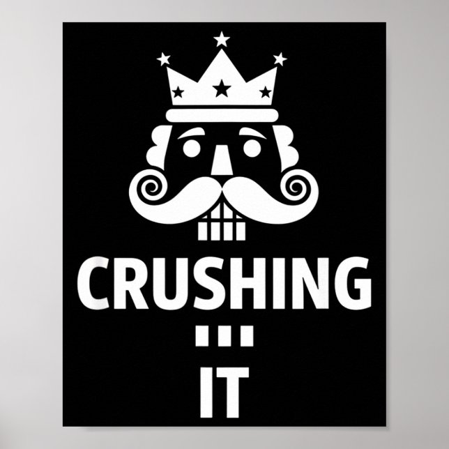 Póster Christmas Crushing It Nutcracker - Funny Retro Ugl (Frente)