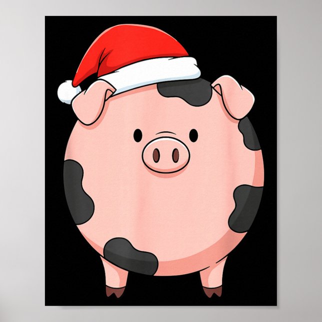 Póster Christmas Cute G Round Nk G Holiday Art  (Frente)