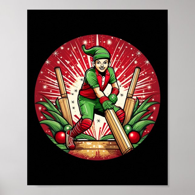 Póster Christmas Elf Cricket  (Frente)