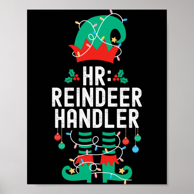 Póster Christmas Elf Office Team Party Family Matching  (Frente)