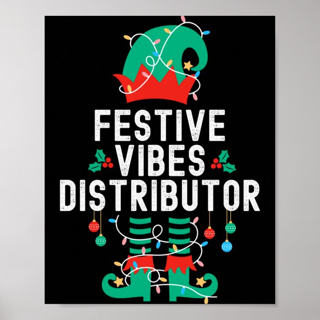 Póster Christmas Elf Office Team Party Family Matching _2 (Frente)