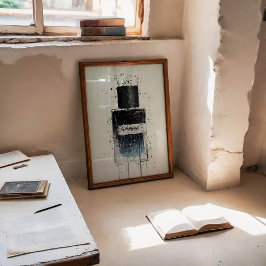 Póster Christmas Gift Fragrance Bottle