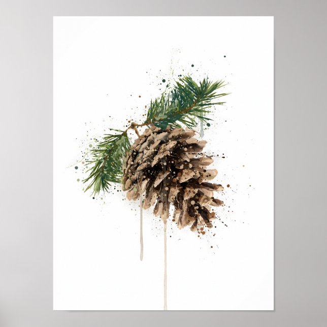 Póster Christmas Gift Pinecone (Frente)
