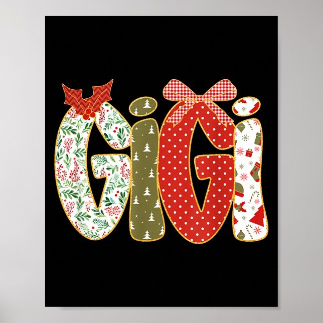 Póster Christmas Gigi Coquette Holiday Grandma  (Frente)