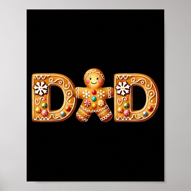 Póster Christmas Gingerbread Matching Family Party Xmas P (Frente)
