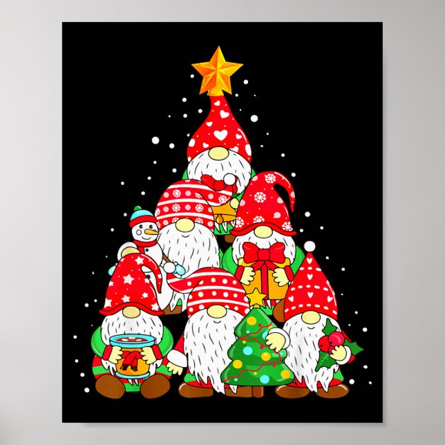 Póster Christmas Gnome Shirt For Family Pajamas Gnome Xma (Frente)