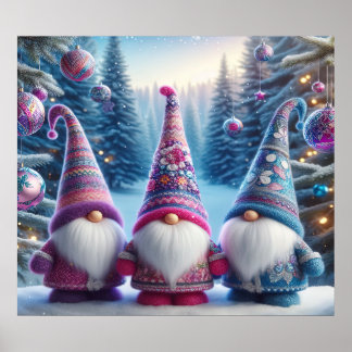 Póster Christmas Gnomes Poster