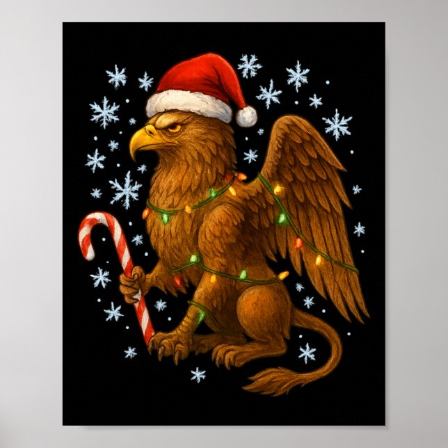 Póster Christmas Griffin Magic Mythical Holiday Srit Long (Frente)