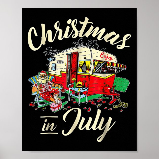 Póster Christmas In July Hipe Rv Camng Camng Lover  (Frente)