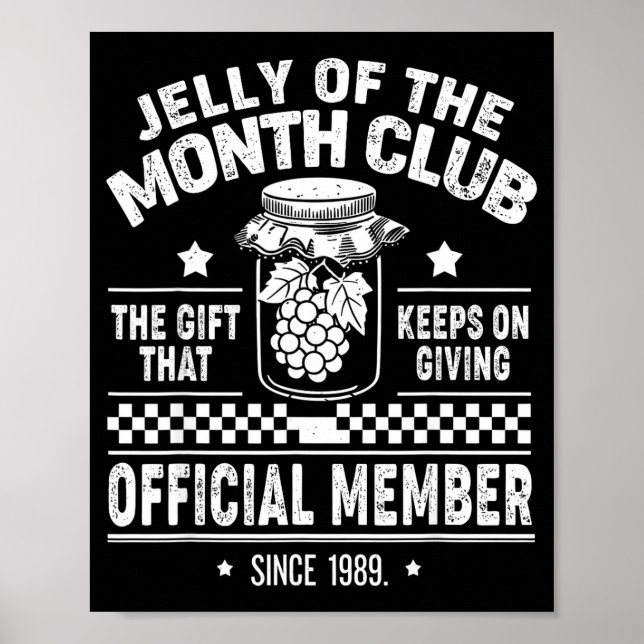 Póster Christmas Jelly Of The Month Club Member Funny Xma (Frente)