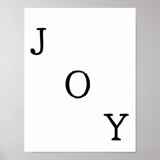 Póster Christmas Joy Holiday Quote Poster (Frente)