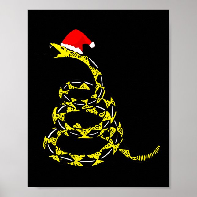 Póster Christmas Libertarian Gadsden Don't Tread Snake  (Frente)