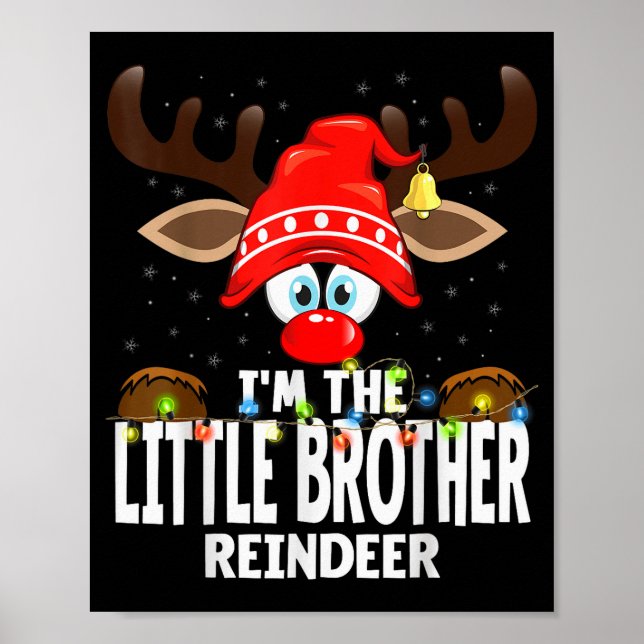 Póster Christmas Matching I'm The Little Brother Reindeer (Frente)