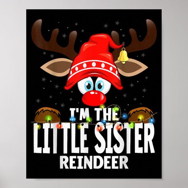Póster Christmas Matching I'm The Little Sister Reindeer  (Frente)