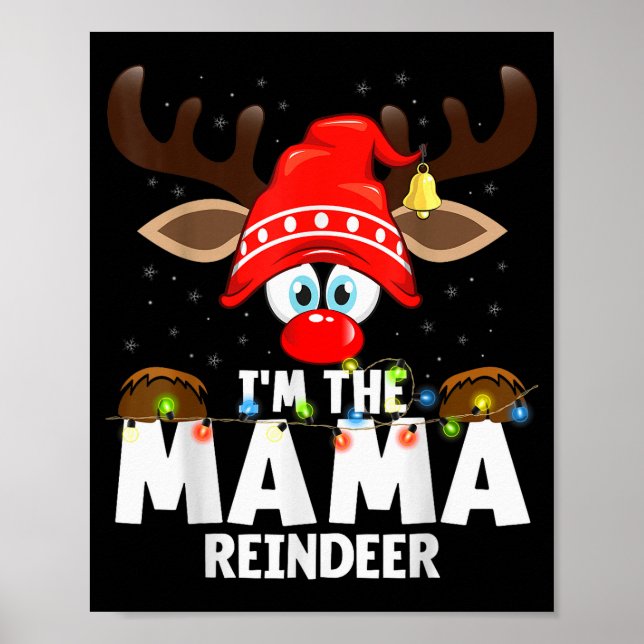 Póster Christmas Matching I'm The Mama Reindeer  (Frente)