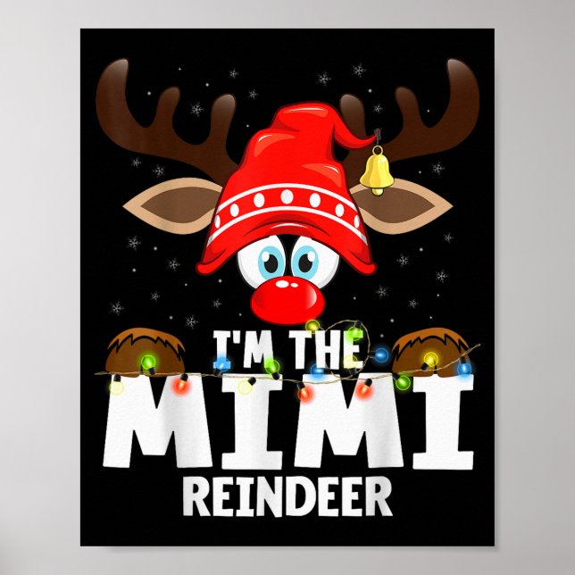 Póster Christmas Matching I'm The Mimi Reindeer  (Frente)