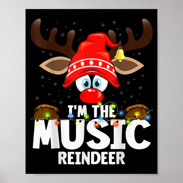 Póster Christmas Matching I'm The Music Reindeer  (Frente)