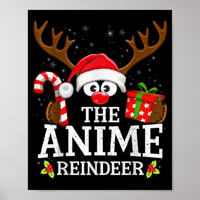 Póster Christmas Matching The Anime Reindeer Family  (Frente)