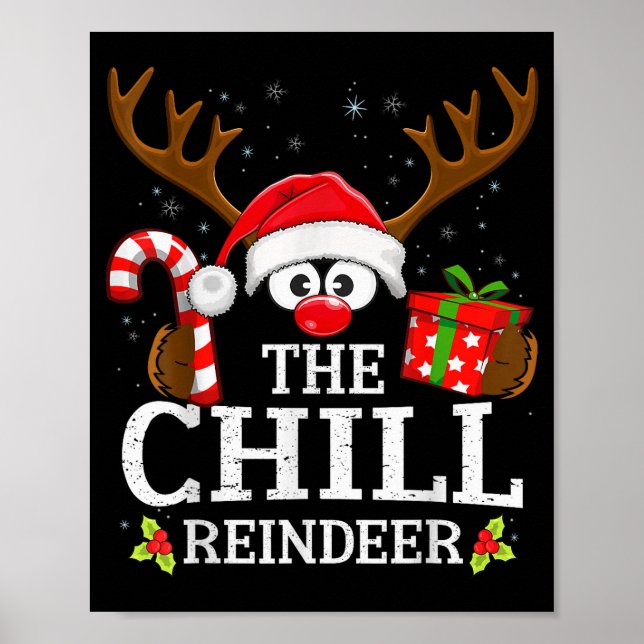 Póster Christmas Matching The Chill Reindeer Family  (Frente)
