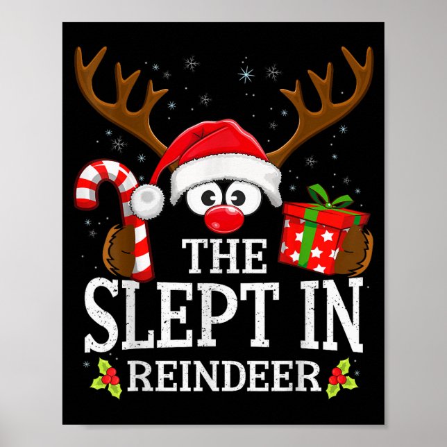 Póster Christmas Matching The Slept In Reindeer Family  (Frente)