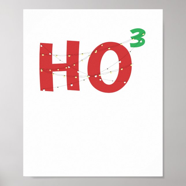 Póster Christmas Math Nerd HOHOHO Christmas Lights (Frente)