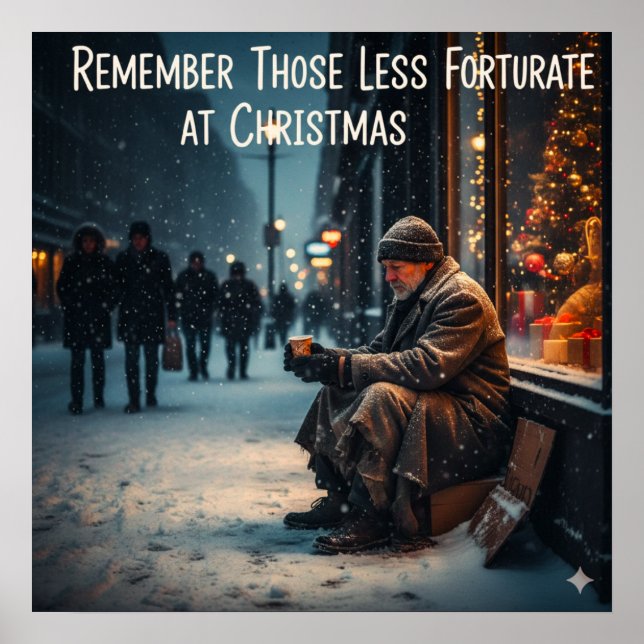 PÓSTER CHRISTMAS MEANING PICTURE REMEMBER THE POOR (Frente)