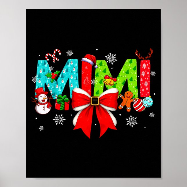 Póster Christmas Mimi Coquette Bow Mimi Christmas T Shirt (Frente)
