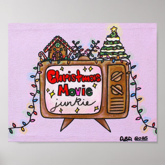 Póster Christmas Movie Junkie 2025 10x8 (Frente)