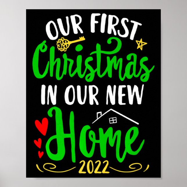 Póster Christmas New Home Xmas Homeowner Our First Apartm (Frente)