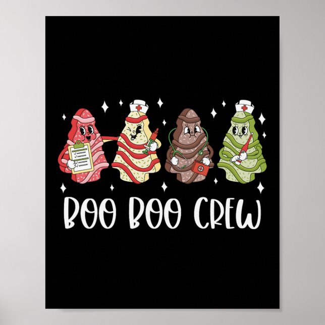 Póster Christmas Nurse Boo Boo Crew Tree Cake Xmas Nursin (Frente)