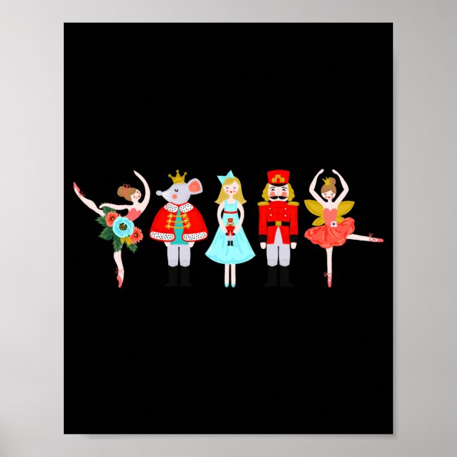 Póster Christmas Nutcracker Character Illustrations  (Frente)