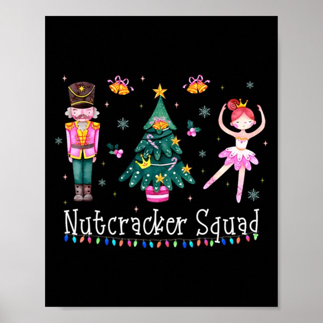 Póster Christmas Nutcracker Squad Ballet Dance Women Kids (Frente)