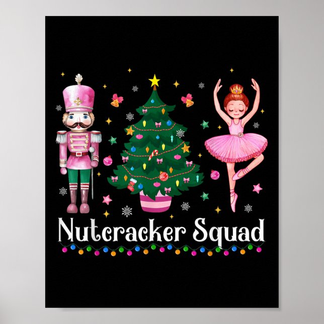 Póster Christmas Nutcracker Squad Ballet Dance Women Kids (Frente)