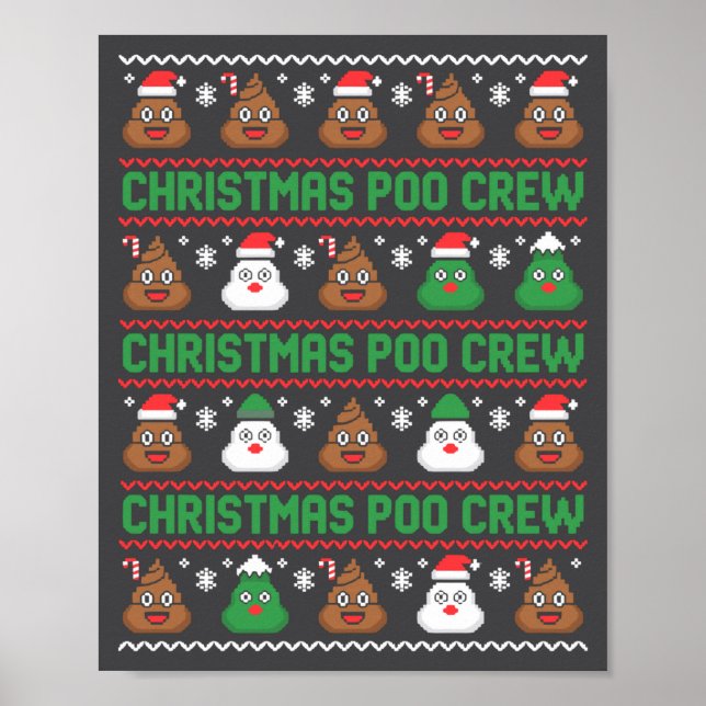 Póster Christmas O Crew Xelated Ugly Christmas Pajamas Op (Frente)