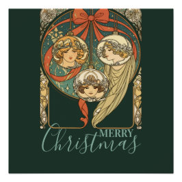Póster Christmas Ornaments Faith Hope And Charity Vector
