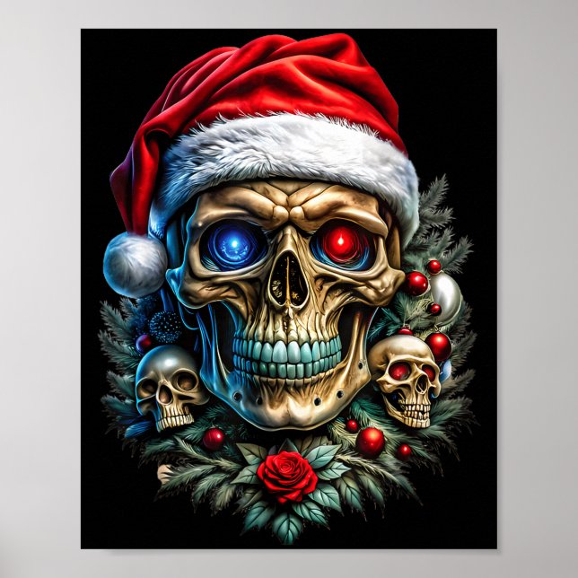 Póster Christmas Outfit Skull Christmas Death Heavy Xmas  (Frente)