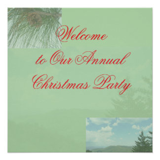 Póster Christmas Party Welcome Sign