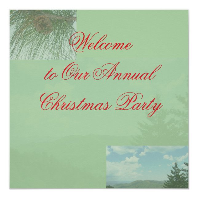 Póster Christmas Party Welcome Sign (Anverso)