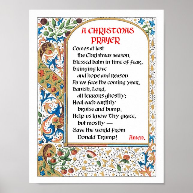 Póster Christmas Prayer (Donald Trump) Poster (Frente)