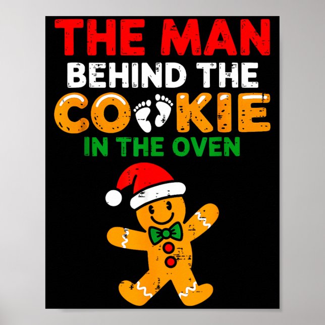 Póster Christmas Pregnancy The Man Behind The Cookie In T (Frente)