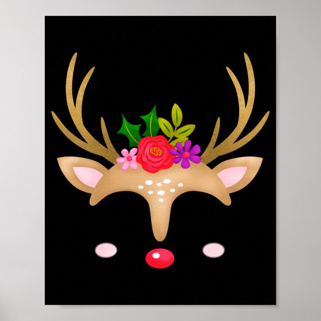 Póster Christmas Reindeer  (Frente)
