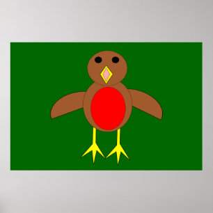 Póster Christmas Robin Poster