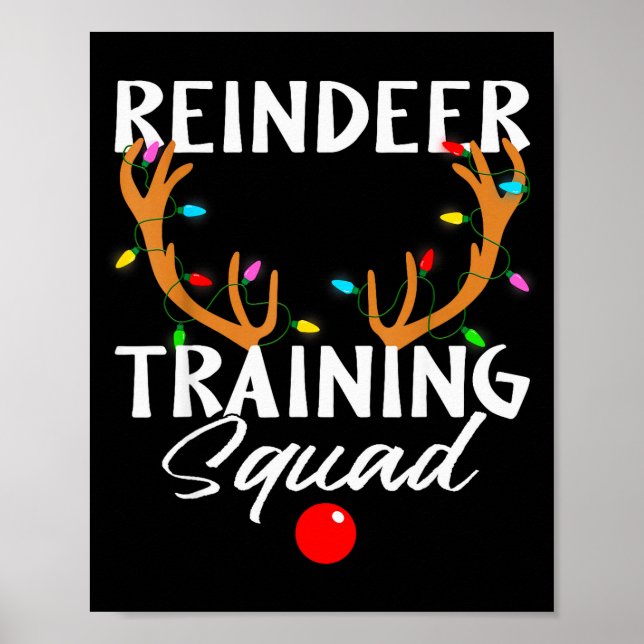 Póster Christmas Running Reindeer Runner Training Squad T (Frente)