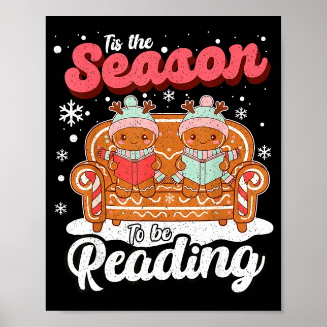 Póster Christmas School Teacher Retro Librarian Groovy Xm (Frente)