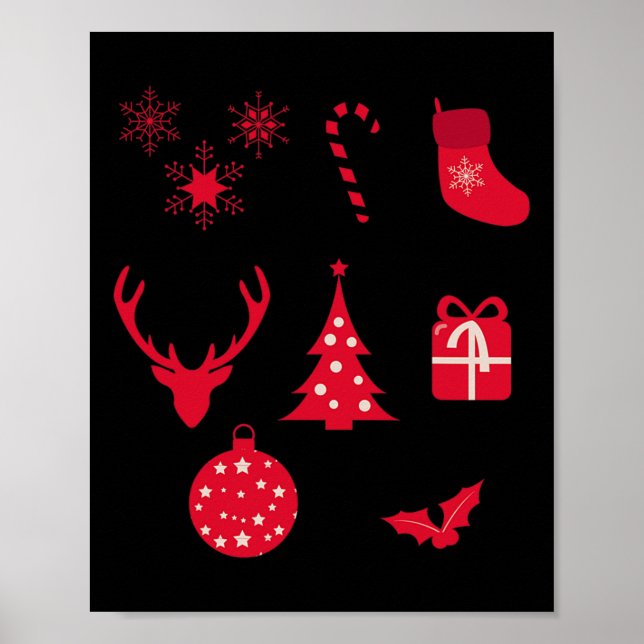 Póster Christmas Shapes  (Frente)