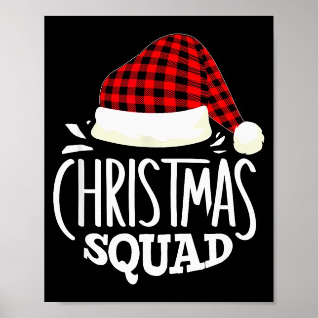 Póster Christmas Squad Family Group Matching Christmas Pa (Frente)