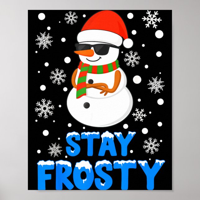 Póster Christmas Tee Funny Frosty Xmas Cool Snowman Women (Frente)