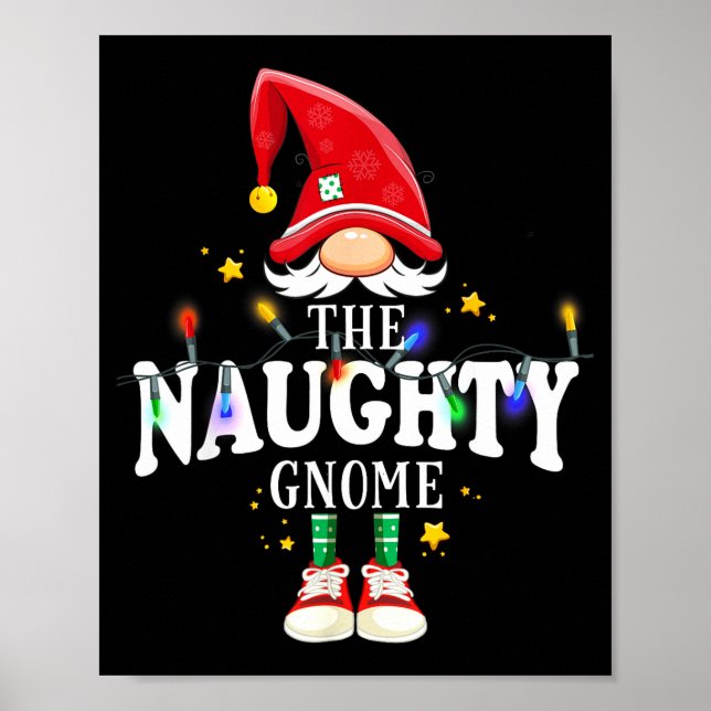 Póster Christmas The Naughty Gnome X-mas Matching Pjs  (Frente)