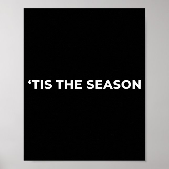 Póster Christmas tis The Season Minimal Holiday Subtle Fu (Frente)